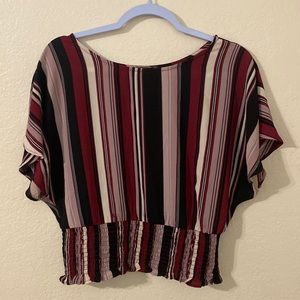 Pink striped blouse